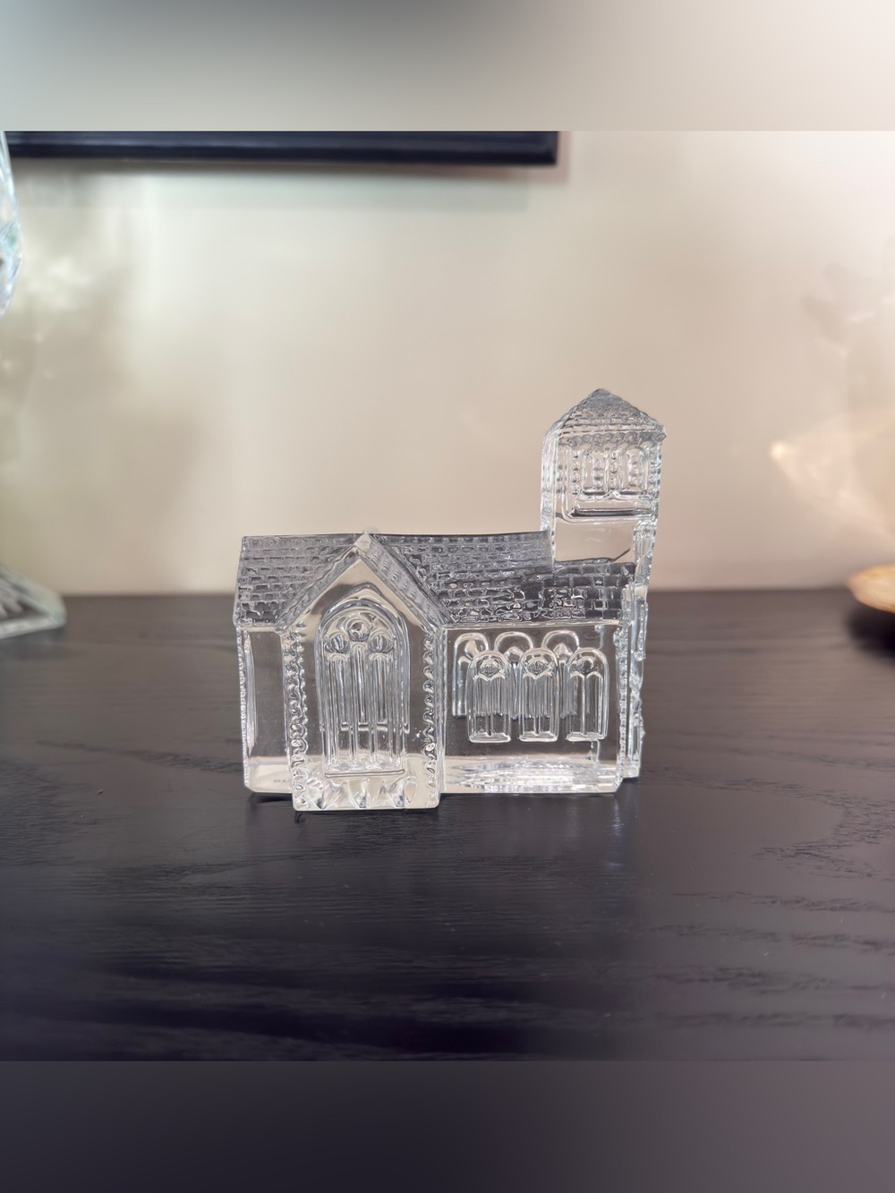Waterford Crystal Lismore Village Church Figurine Ireland - W/ Sticker!!!